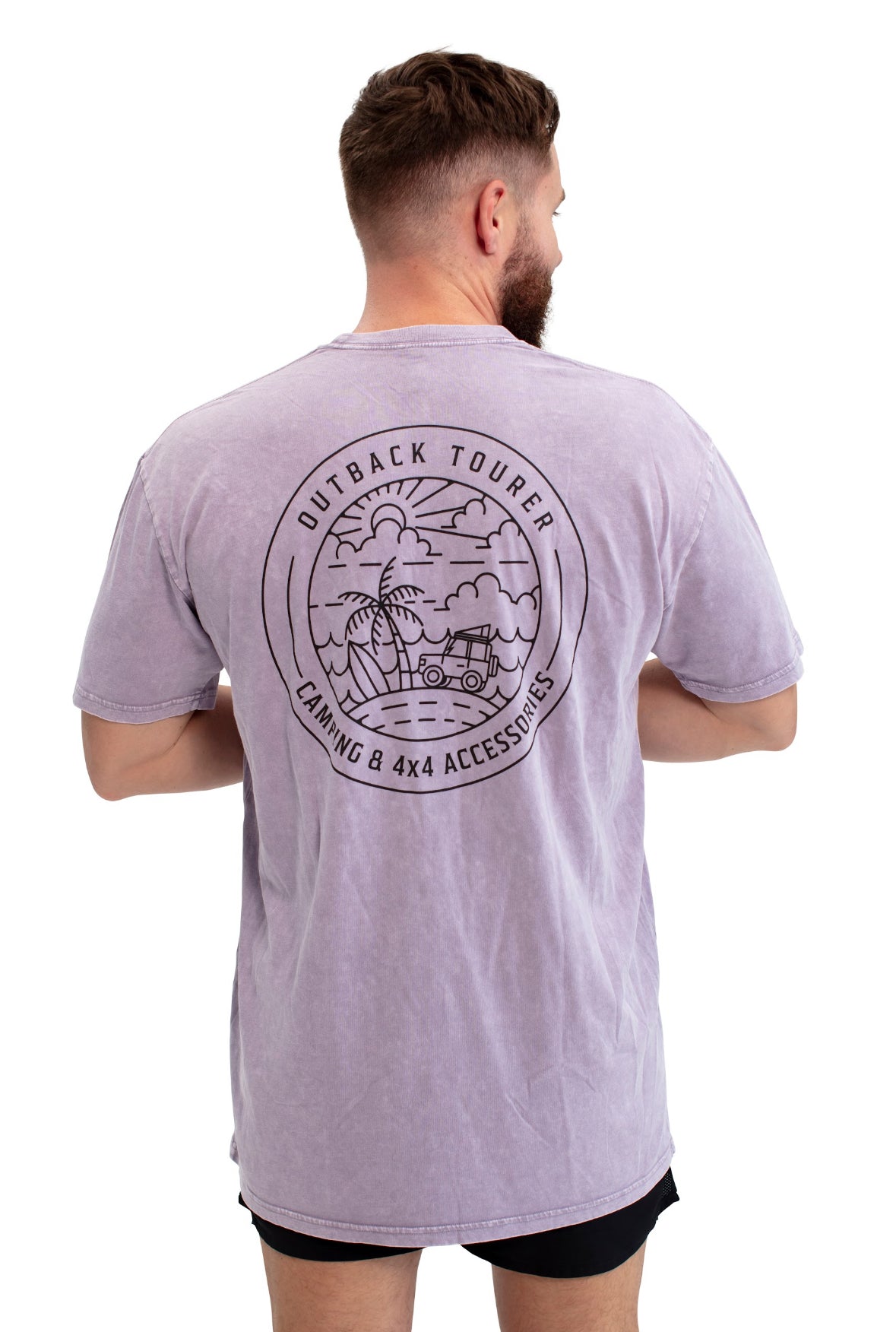 Outback Tourer Stone Wash Tee Beach Design