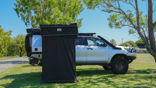 Outback Tourer Double Shower Awning ( Pre Order 6 Weeks )